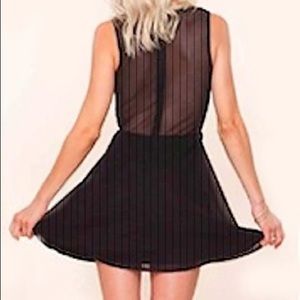 Striped Mesh For Love and Lemons Lulu Dress